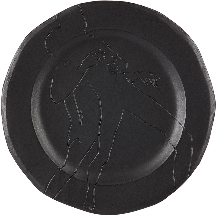 Photo: Yellow Nose Studio SSENSE Exclusive Black You Hold Me I Hold You Dinner Plate