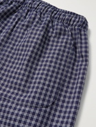 DEREK ROSE - Braemar Checked Cotton-Flannel Pyjama Trousers - Blue