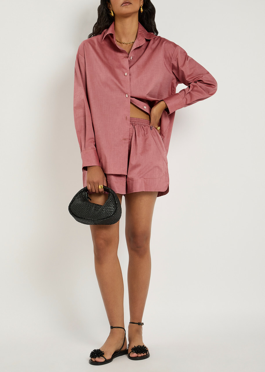 Faithfull The Brand Lonia Cotton Shorts Pink