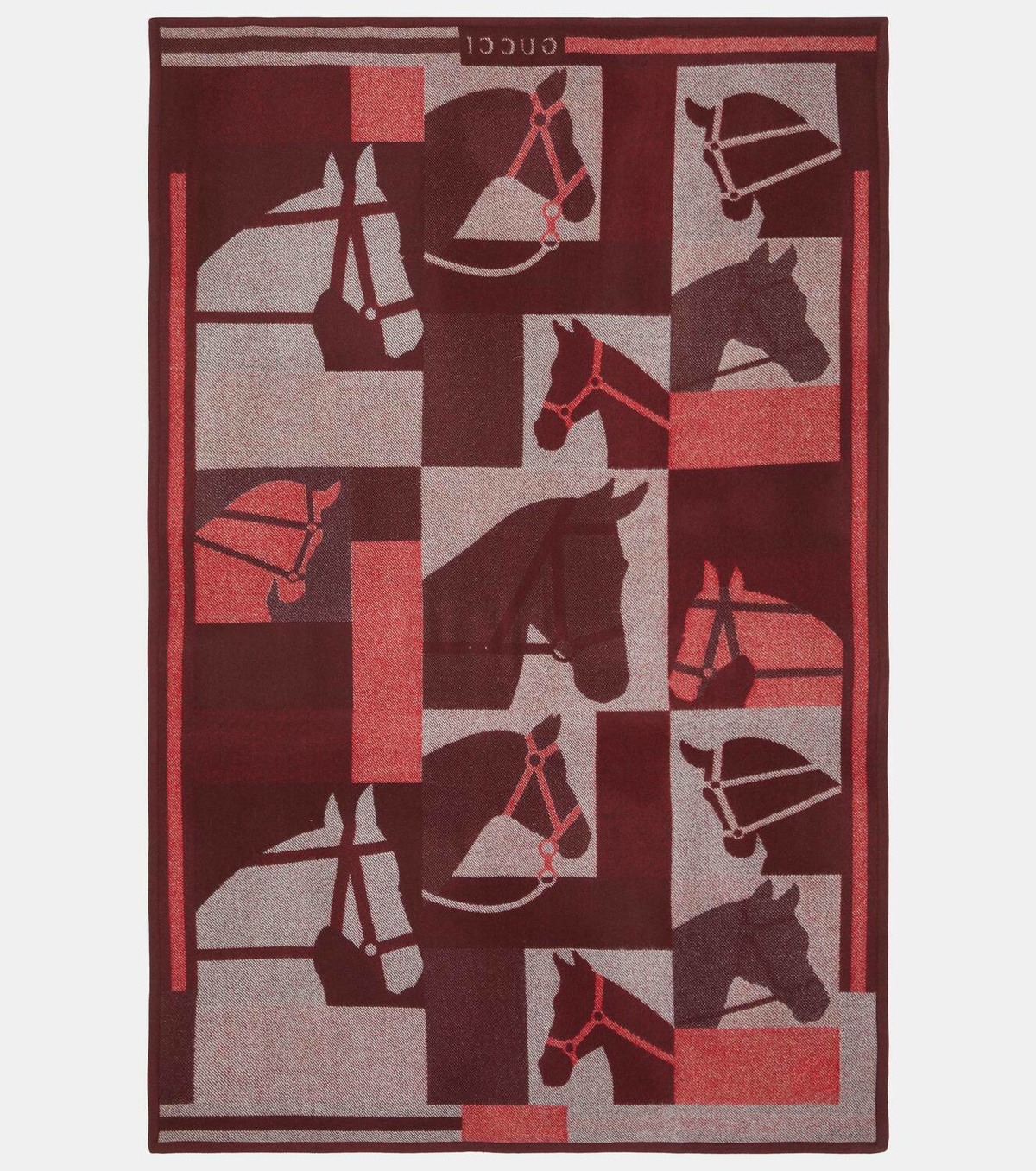 Gucci Jacquard wool and cashmere blanket