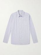 Oliver Spencer - New York Special Striped Cotton-Poplin Shirt - Blue