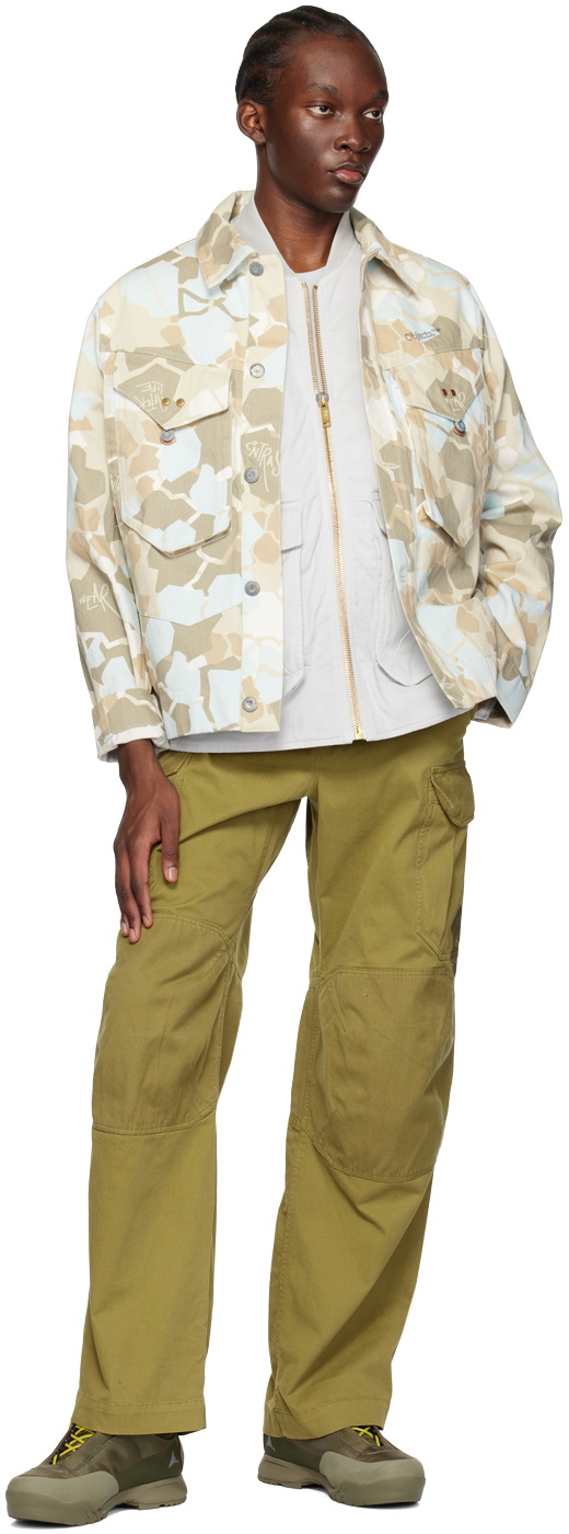 Objects IV Life Khaki Stamped Cargo Pants