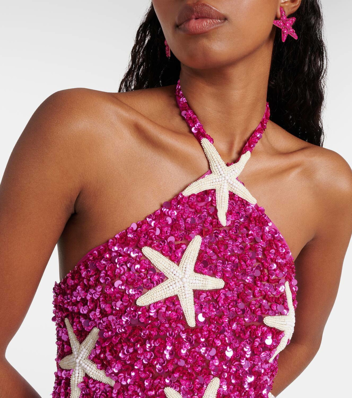 Valentino Starfish sequined halterneck minidress Valentino