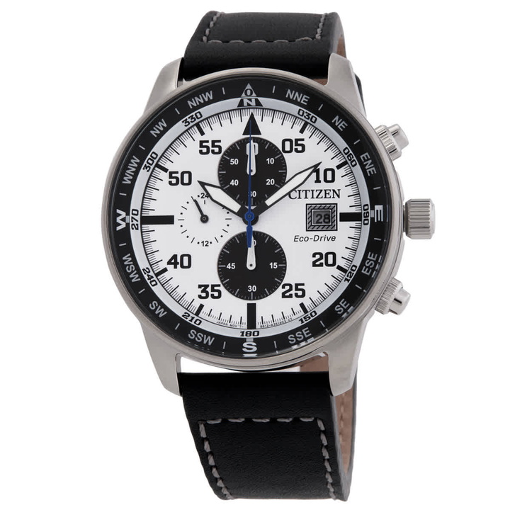 Photo: Citizen Aviator Chronograph White Dial Mens Watch CA0880-07A