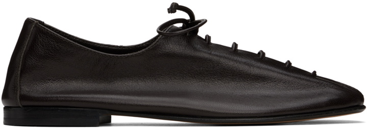 Photo: HEREU Black Plegada Shiny Oxfords