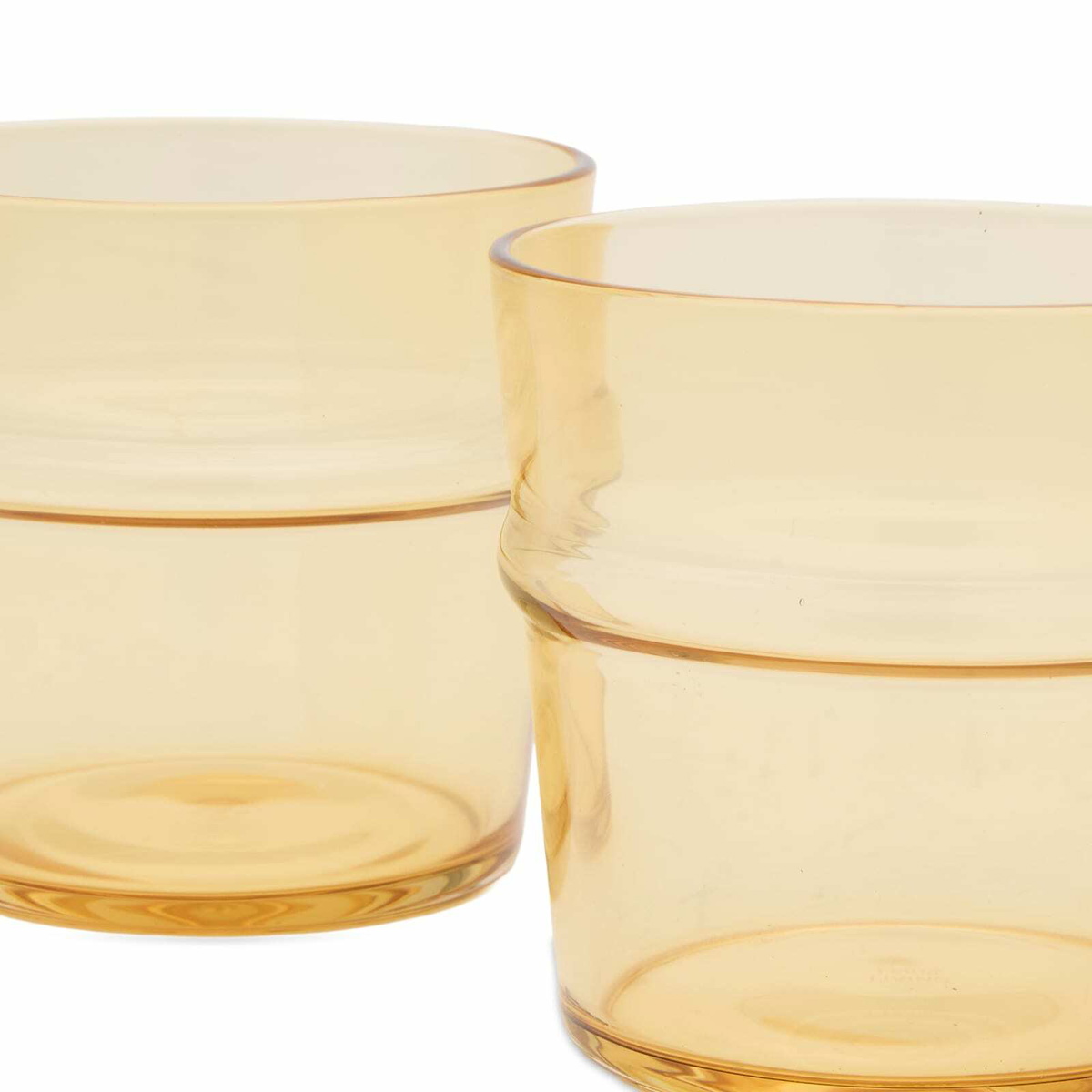 ferm LIVING Boya Low Glasses - Set of 2 in Yellow 