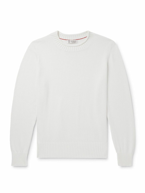 Photo: Brunello Cucinelli - Cotton Sweater - White