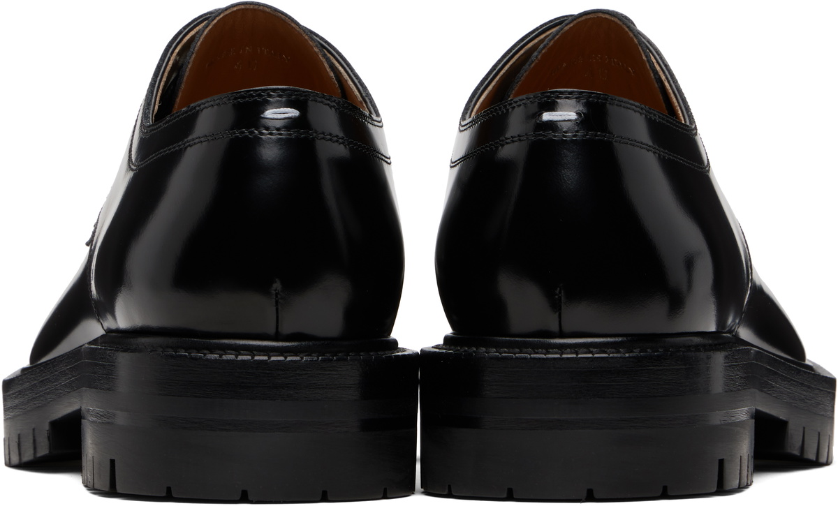 Maison Margiela Black Tabi Lace-Up Derbys
