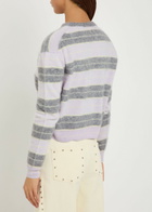Guest In Residence Grizzly Striped Cashmere Jumper Purple