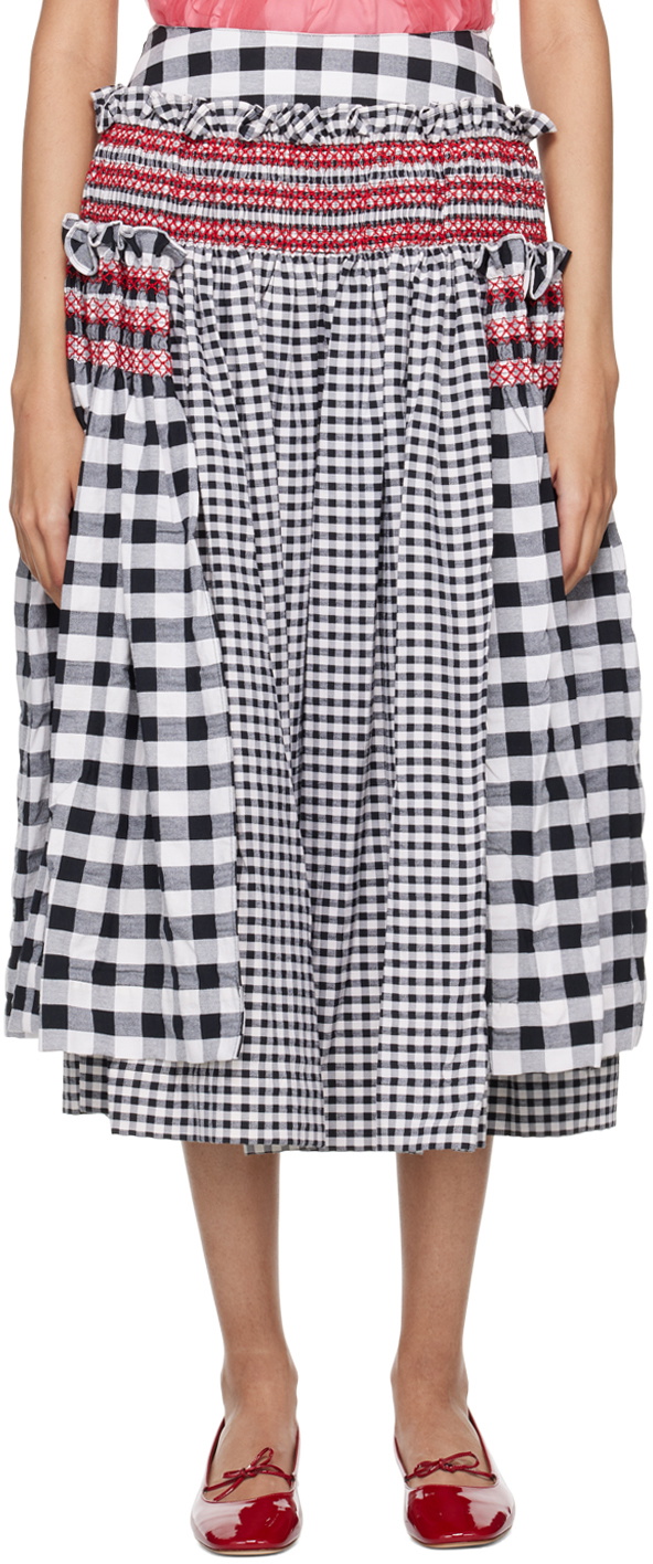 Molly Goddard Black Penny Midi Skirt