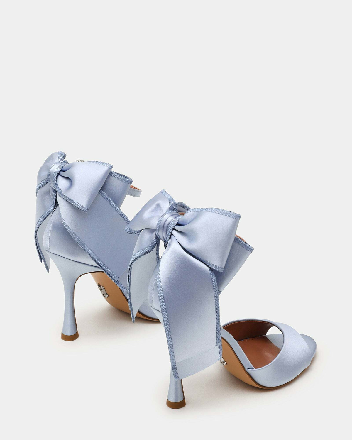 Steve Madden Bougie Heels in Light Blue Satin
