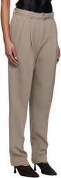 3.1 Phillip Lim Taupe Double Pleat Tapered Trousers