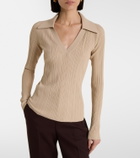 Joseph Chelia ribbed-knit polo sweater