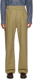 MHL by Margaret Howell Khaki Side Cinch Trousers
