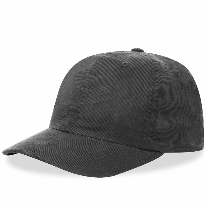 Photo: Norse Projects Men's Baby Corduroy Sports Cap in Slate Grey