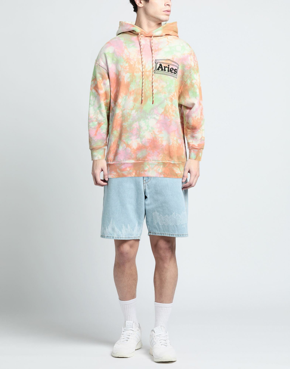 Aries Mens Sweatshirt Light in Pink