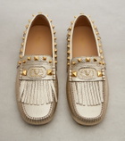 Valentino Garavani Plaster Caster metallic leather loafers