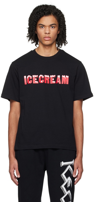 Photo: ICECREAM Black Drippy T-Shirt