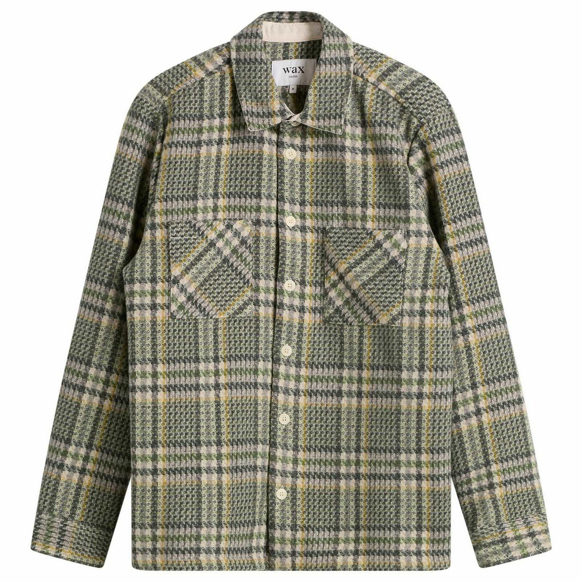 Wax London Men's Whiting Twin Weave Overshirt in Black Wax London