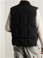 TOM FORD - Leather-Trimmed Quilted Shell Down Gilet - Black