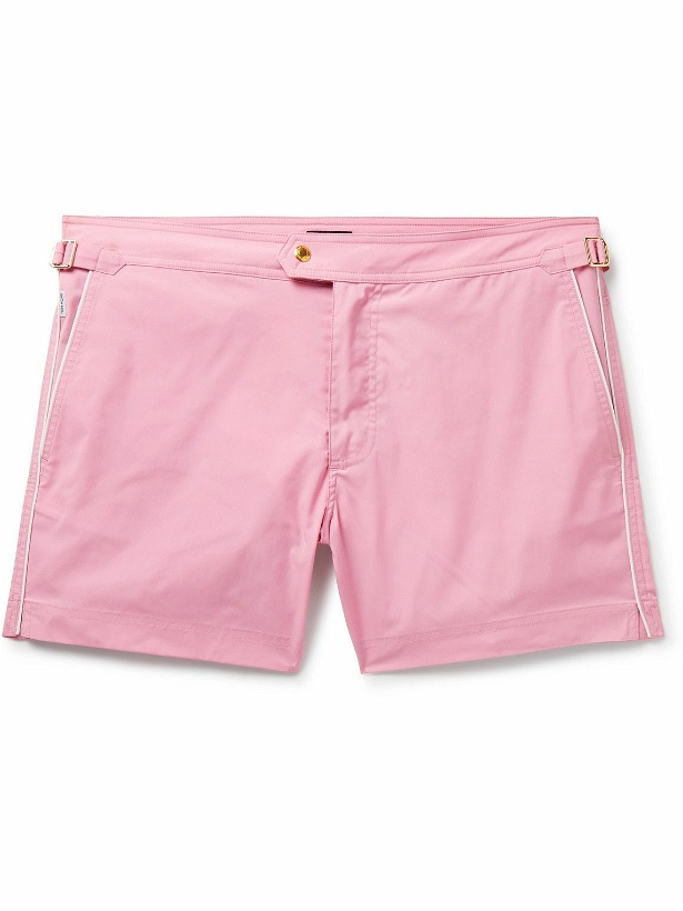 Photo: TOM FORD - Slim-Fit Short-Length Swim Shorts - Pink