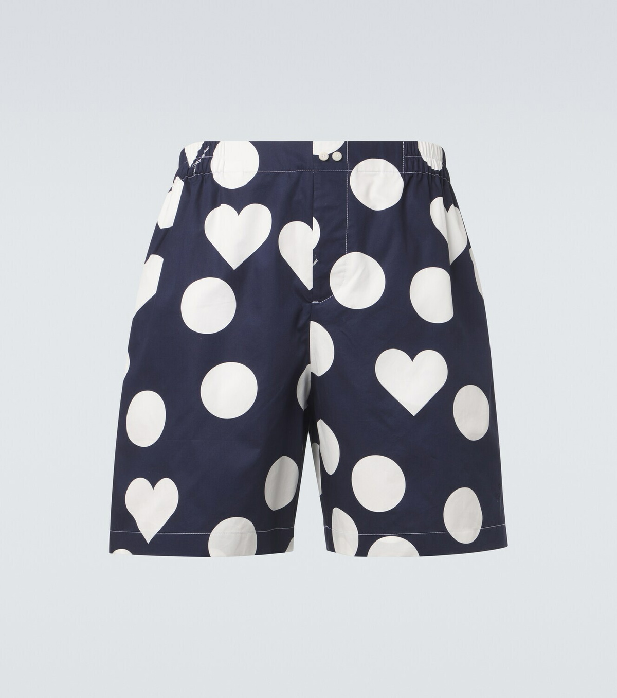 Jacquemus Caleçon polka-dot cotton poplin shorts