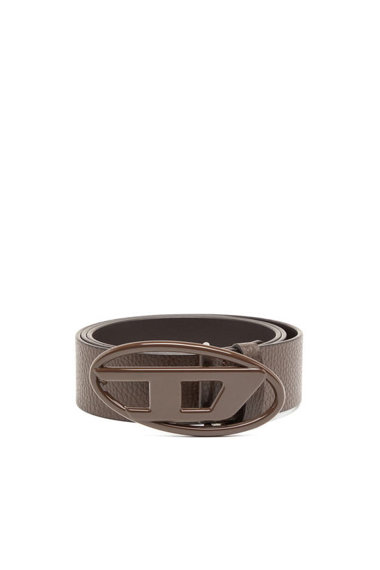 Photo: Diesel 4cm leather belt with matte Oval D buckle - Belts - Unisex - Brown