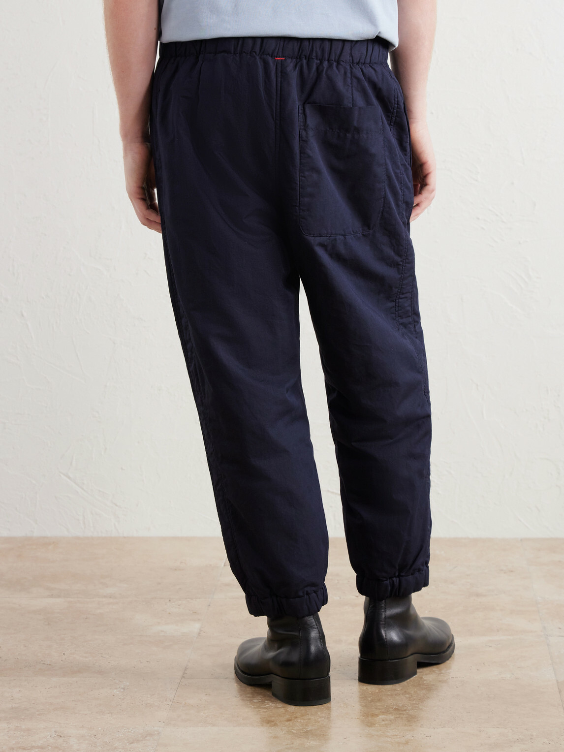 Casey Casey - Snow Tapered Cotton and Linen-Blend Trousers - Blue