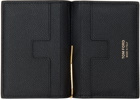 TOM FORD Black Folding Money Clip Card Holder