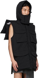 Hood by Air Black Backless Tie Vest