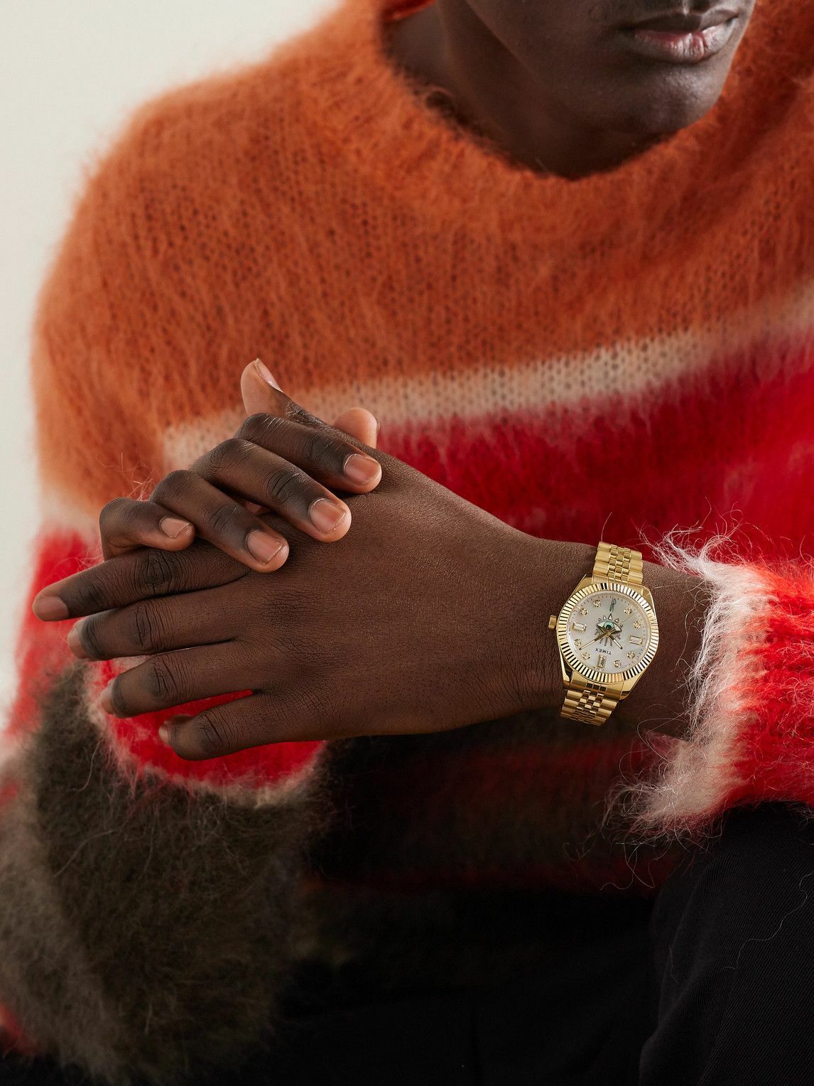 Timex - Jacquie Aiche 36mm Gold-Tone Crystal Watch Timex