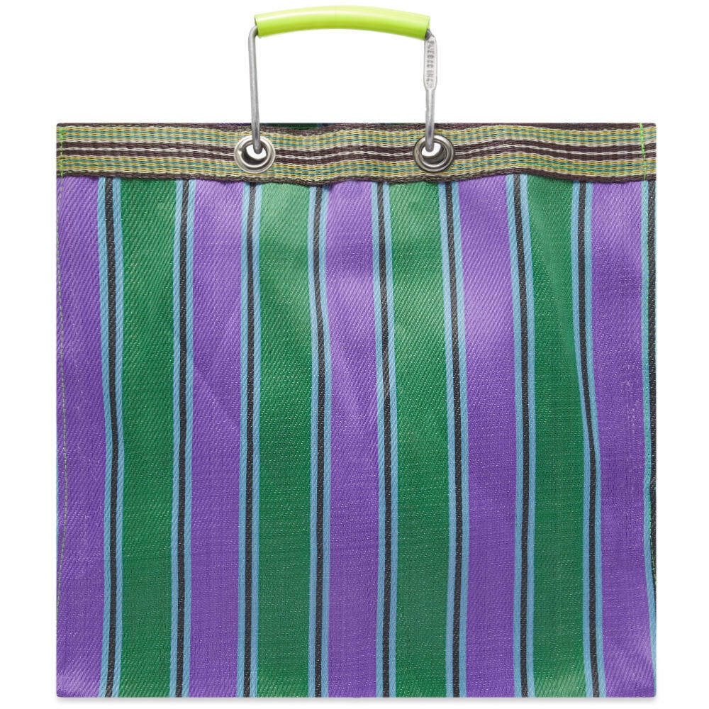 Photo: Puebco Recycled Plastic Square Bag in Green/Purple