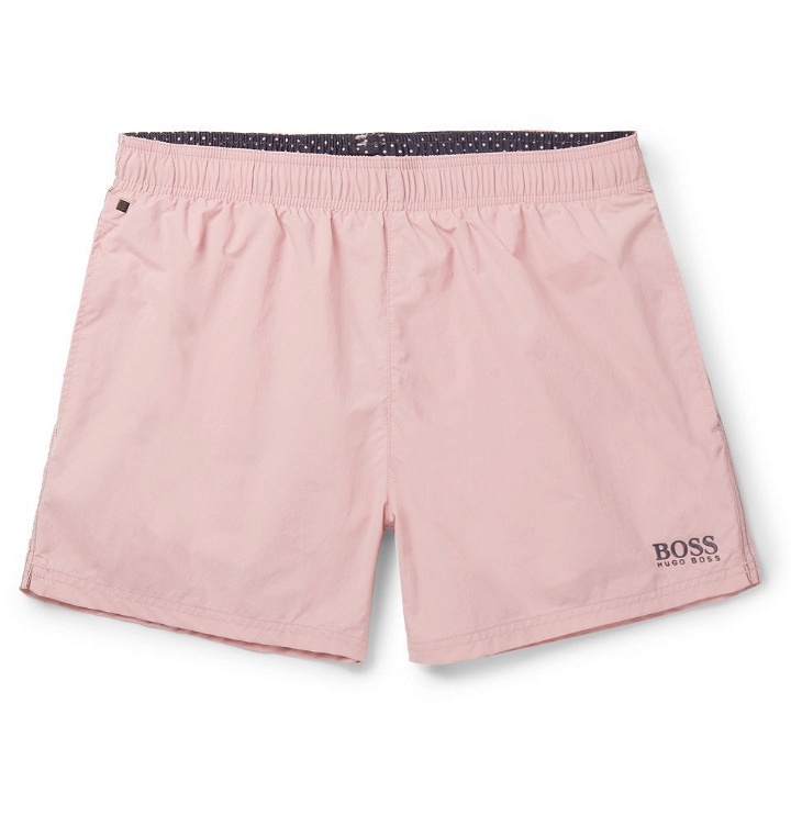 Photo: Hugo Boss - Short-Length Embroidered Shell Swim Shorts - Pink
