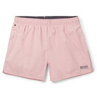 Hugo Boss - Short-Length Embroidered Shell Swim Shorts - Pink