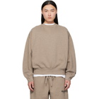 Fear of God ESSENTIALS Beige Classic Crewneck Sweatshirt