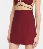 Nensi Dojaka Crêpe high-rise mini skirt