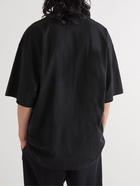 VETEMENTS - Oversized Printed Cotton-Jersey T-Shirt - Black