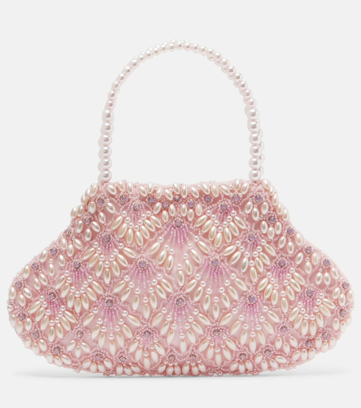 Clio Peppiatt Scallop Mini embellished tote bag
