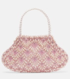 Clio Peppiatt Scallop Mini embellished tote bag