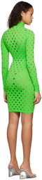 Maisie Wilen Green Perforated Minidress