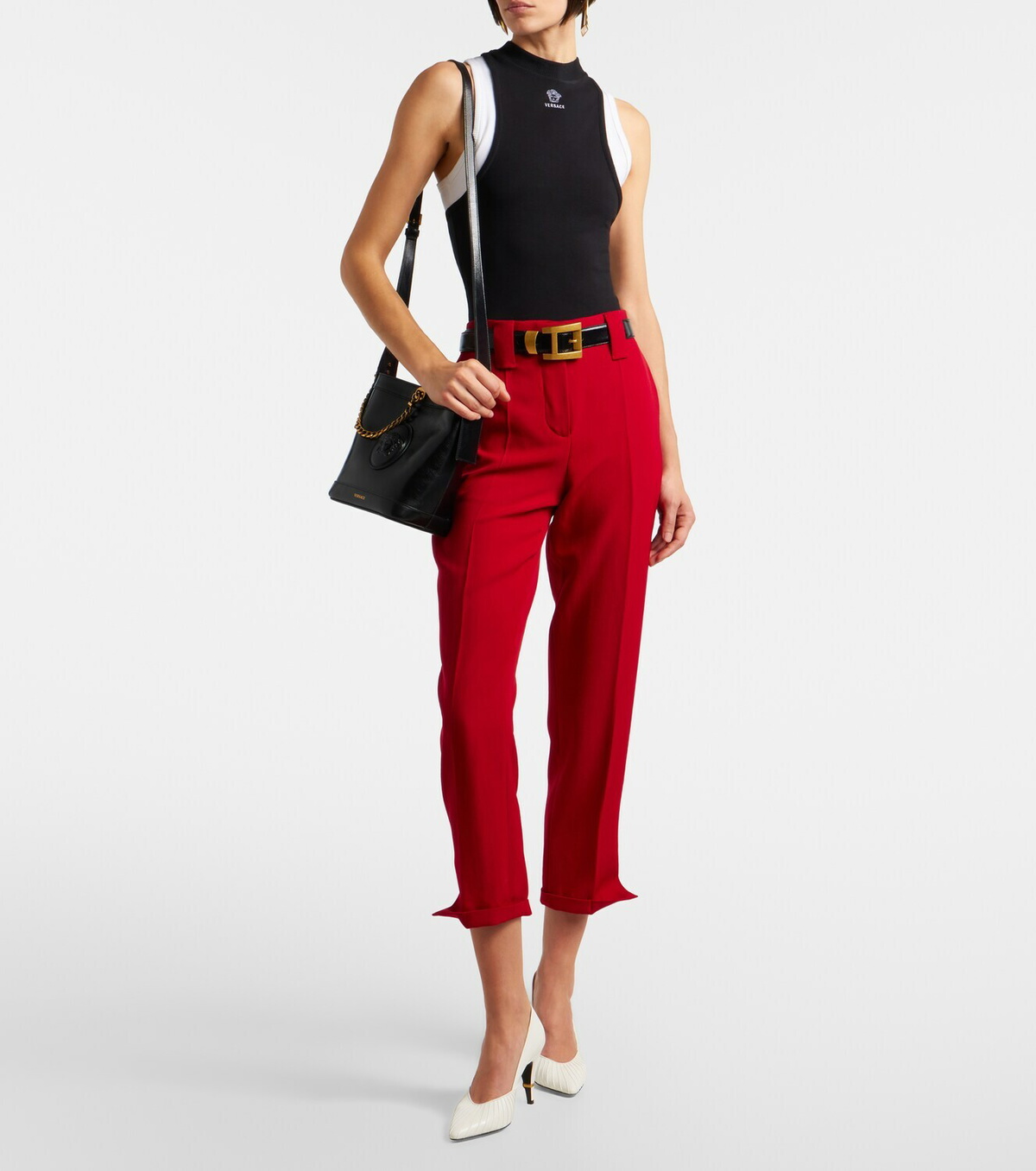 Versace Medusa Mini leather bucket bag