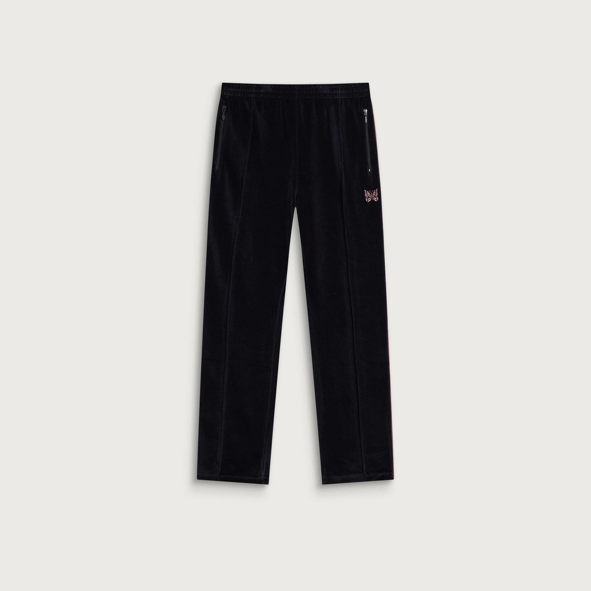Needles Men's Velour Narrow Track Pants in Navy