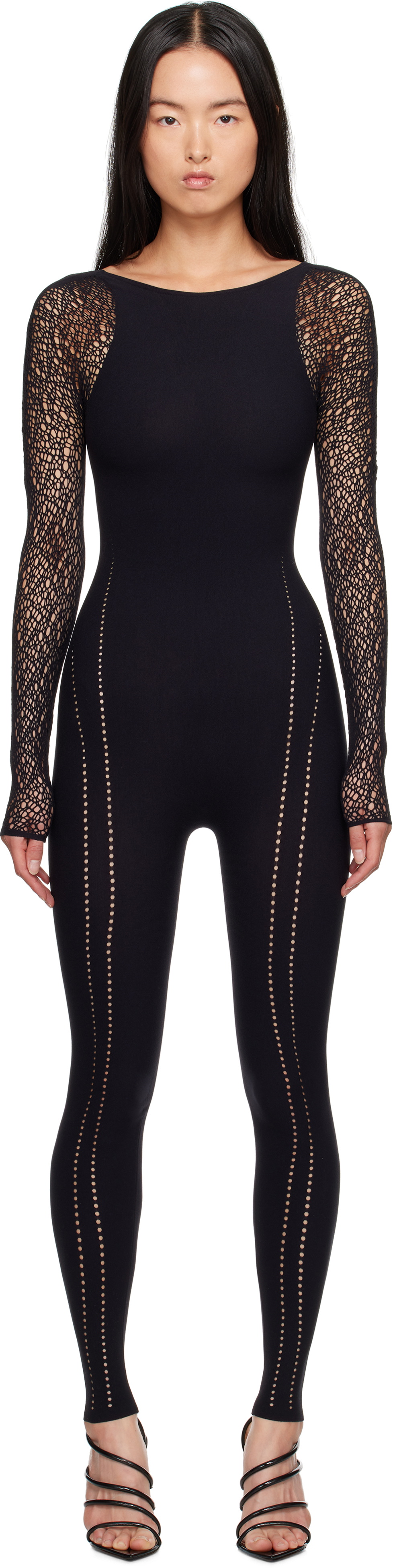 Wolford Black W Net Jumpsuit
