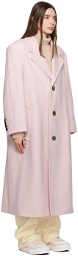 AMI Alexandre Mattiussi Pink Oversized Coat