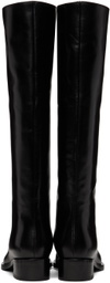 Peter Do Black V-Neck Tall Boots