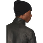 Rick Owens Black Rib Beanie