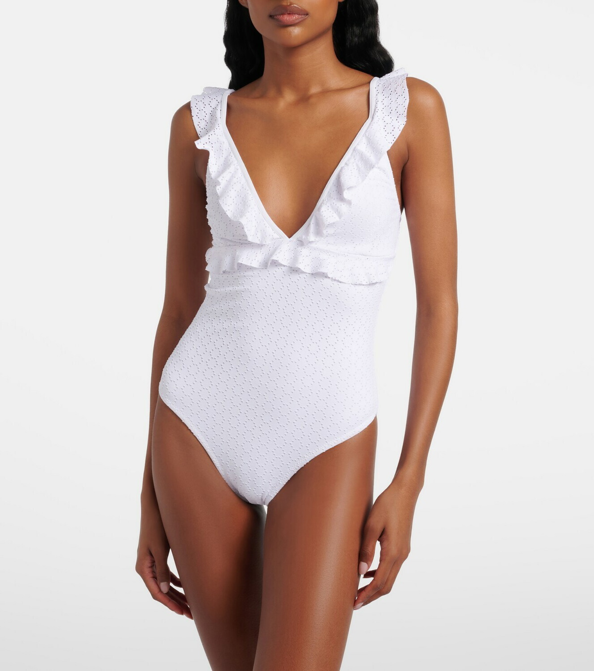 Melissa Odabash Los Angeles ruffled swimsuit