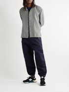 Gitman Vintage - Covertible-Collar Houndstooth Cotton-Flannel Shirt - Black