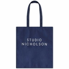 Studio Nicholson Men's Logo Tote in Dark Navy