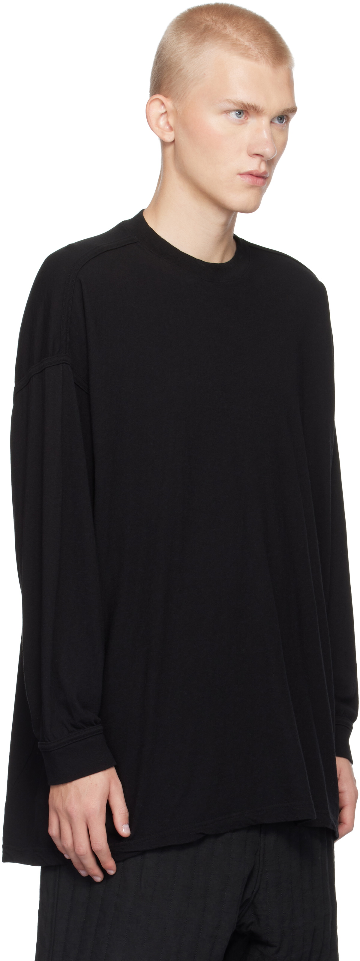 Jan-Jan Van Essche Black O-Project Cotton Wool T-shirt